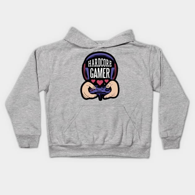 Hardcore Gamer Artwork!! Kids Hoodie by Artistic muss